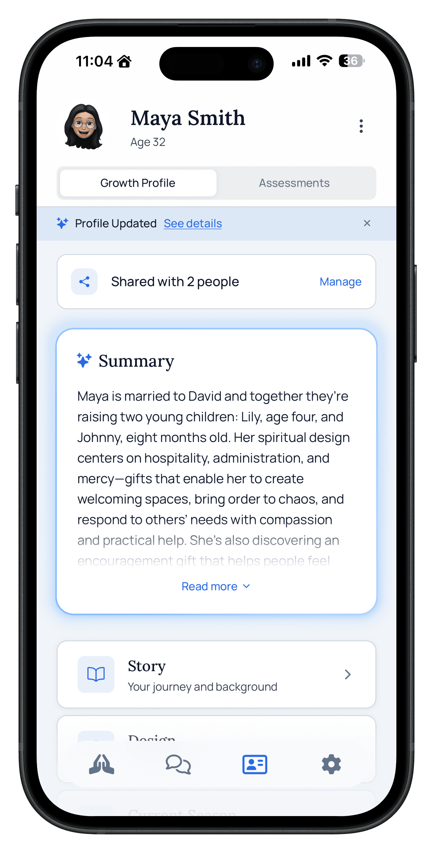 The Growth Profile, a living portrait of your spiritual formation